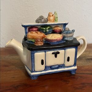 Paul Cardew Vintage Ceramic Mini One Cup Teapot Kitchen Stove Design England 4'
